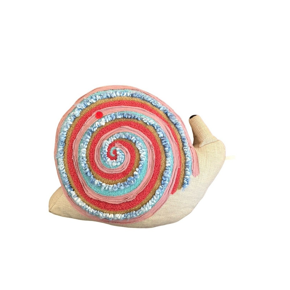 EttaVee Multicolor Snail Shaped Throw Decorative Pillow